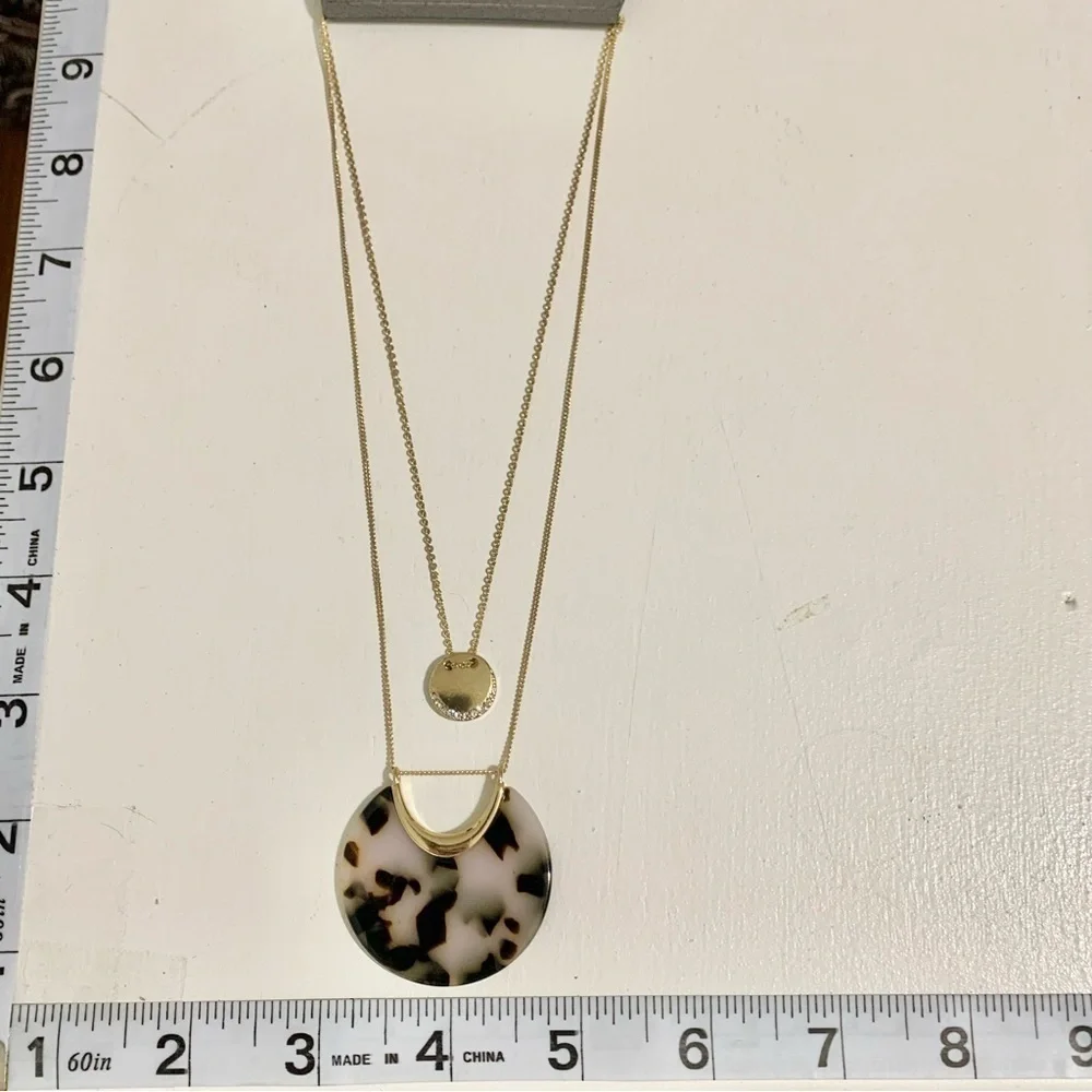 NWT Express layered necklace gold and black